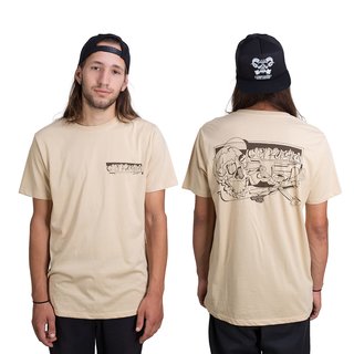 Lines And Carves T-Shirt Camel M